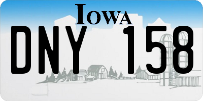 IA license plate DNY158