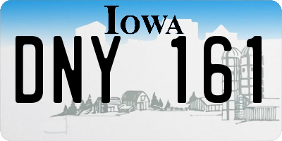 IA license plate DNY161