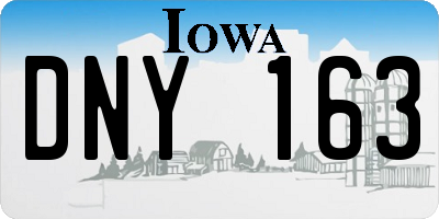 IA license plate DNY163