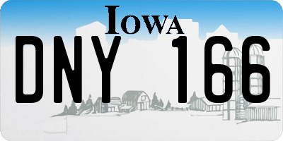 IA license plate DNY166