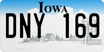 IA license plate DNY169