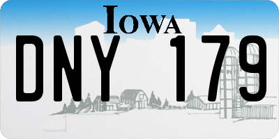 IA license plate DNY179
