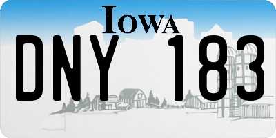 IA license plate DNY183