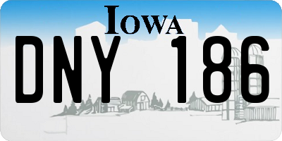 IA license plate DNY186