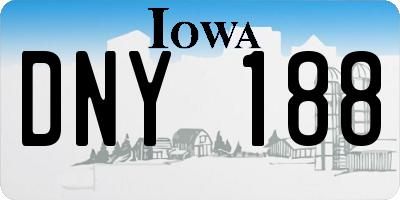 IA license plate DNY188