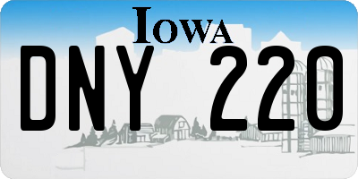 IA license plate DNY220