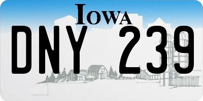 IA license plate DNY239