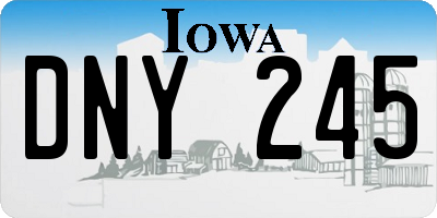 IA license plate DNY245