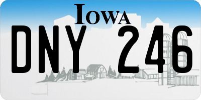 IA license plate DNY246