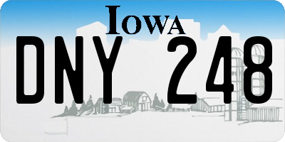 IA license plate DNY248
