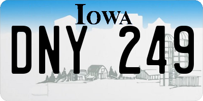 IA license plate DNY249