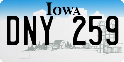 IA license plate DNY259