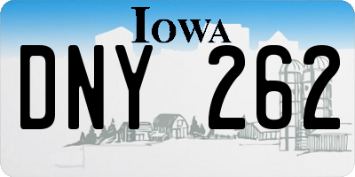 IA license plate DNY262