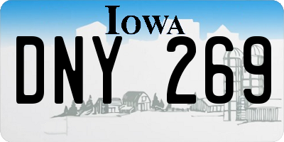 IA license plate DNY269