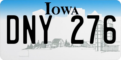 IA license plate DNY276