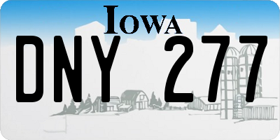 IA license plate DNY277