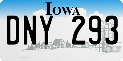 IA license plate DNY293