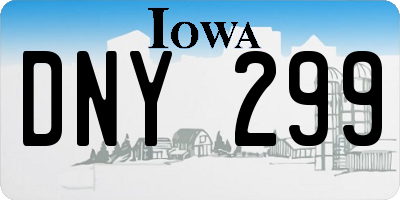 IA license plate DNY299