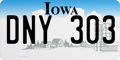 IA license plate DNY303