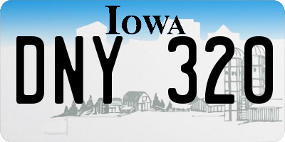 IA license plate DNY320