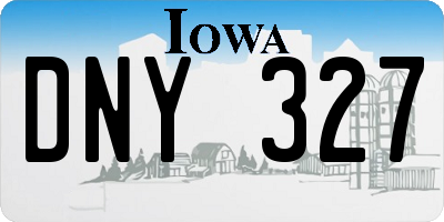 IA license plate DNY327