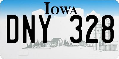 IA license plate DNY328