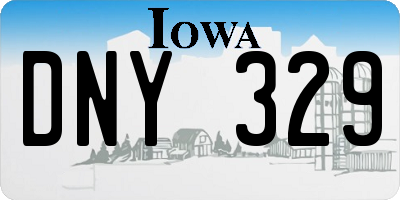 IA license plate DNY329