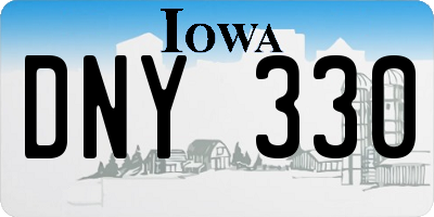 IA license plate DNY330
