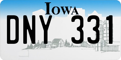 IA license plate DNY331