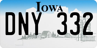 IA license plate DNY332