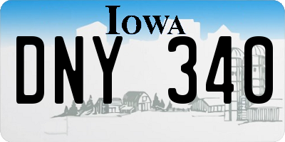 IA license plate DNY340