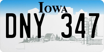 IA license plate DNY347