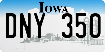 IA license plate DNY350