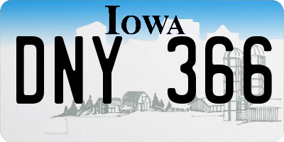 IA license plate DNY366