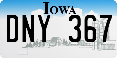 IA license plate DNY367