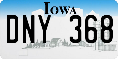 IA license plate DNY368
