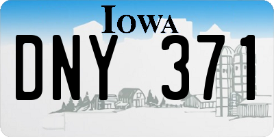 IA license plate DNY371