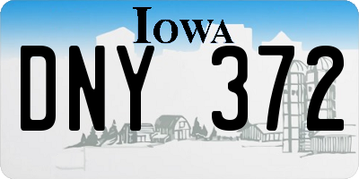 IA license plate DNY372