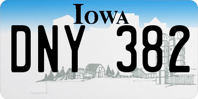 IA license plate DNY382