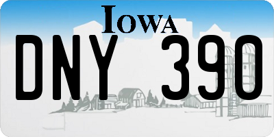 IA license plate DNY390