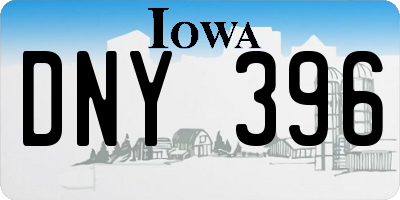 IA license plate DNY396