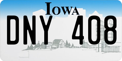 IA license plate DNY408