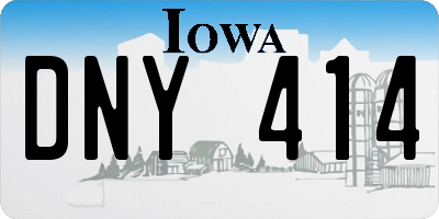 IA license plate DNY414