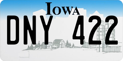 IA license plate DNY422