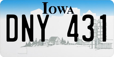 IA license plate DNY431