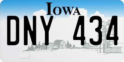 IA license plate DNY434