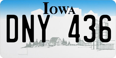 IA license plate DNY436