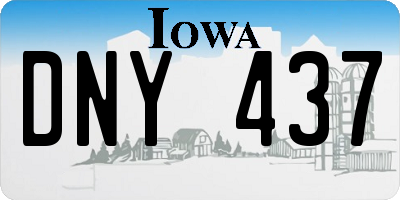 IA license plate DNY437