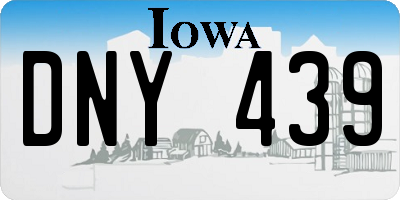 IA license plate DNY439