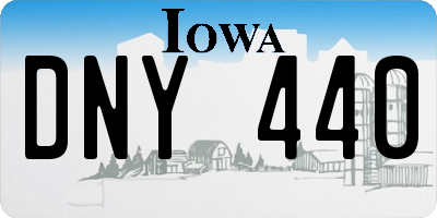 IA license plate DNY440